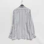 STRIPED OPEN COLLAR SHIRT L/S -TYPE 2- #GRAY [23FW-WMS-OC06]