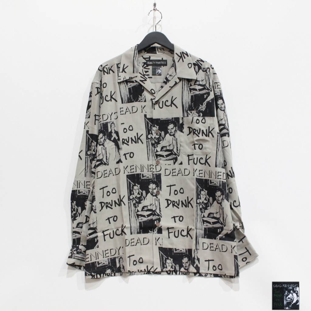 DEAD KENNEDYS | HAWAIIAN SHIRT L/S -TYPE 2- #GRAY [DEADKENNEDYS-WM-HI02]