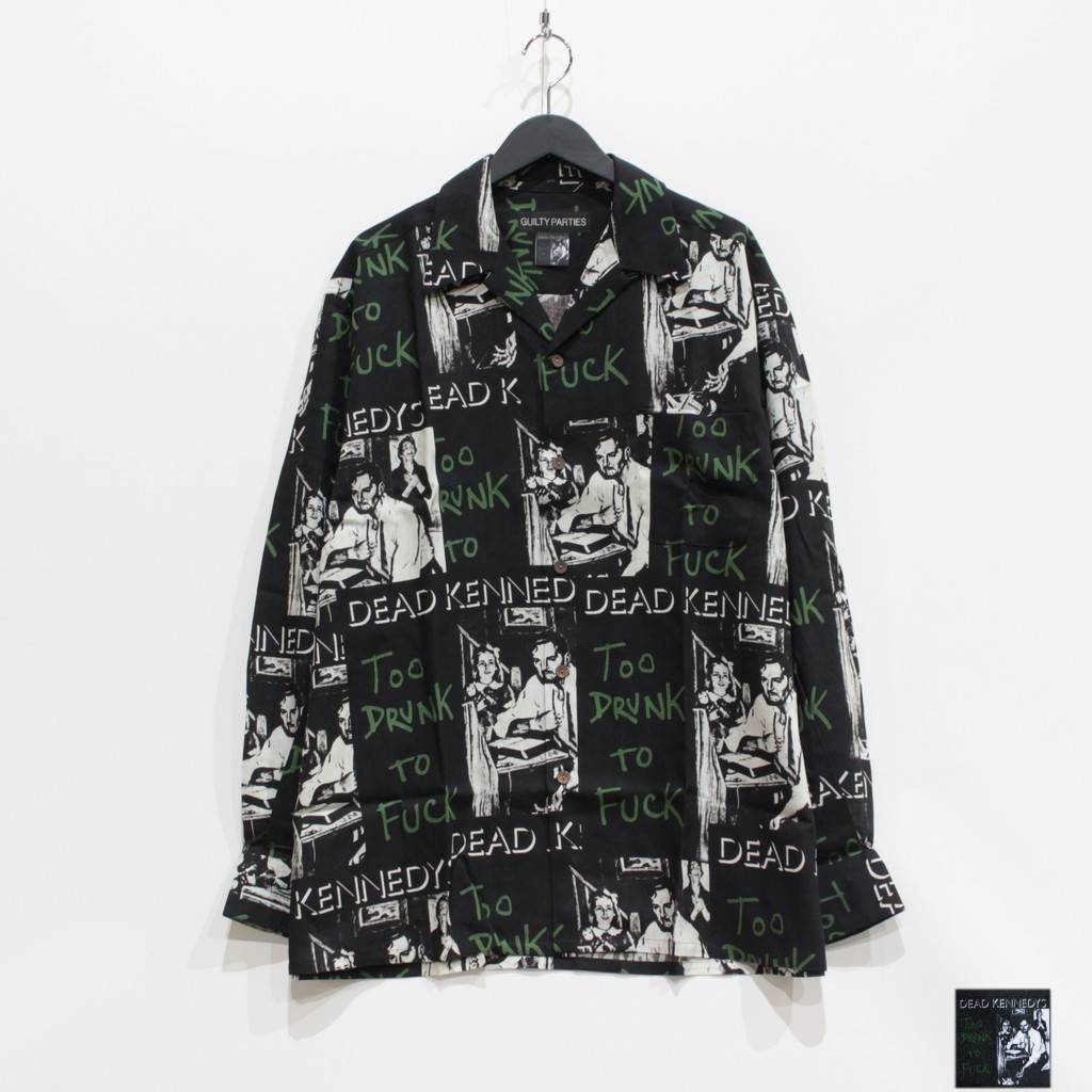 DEAD KENNEDYS | HAWAIIAN SHIRT L/S -TYPE 2- #BLACK [DEADKENNEDYS-WM-HI02]