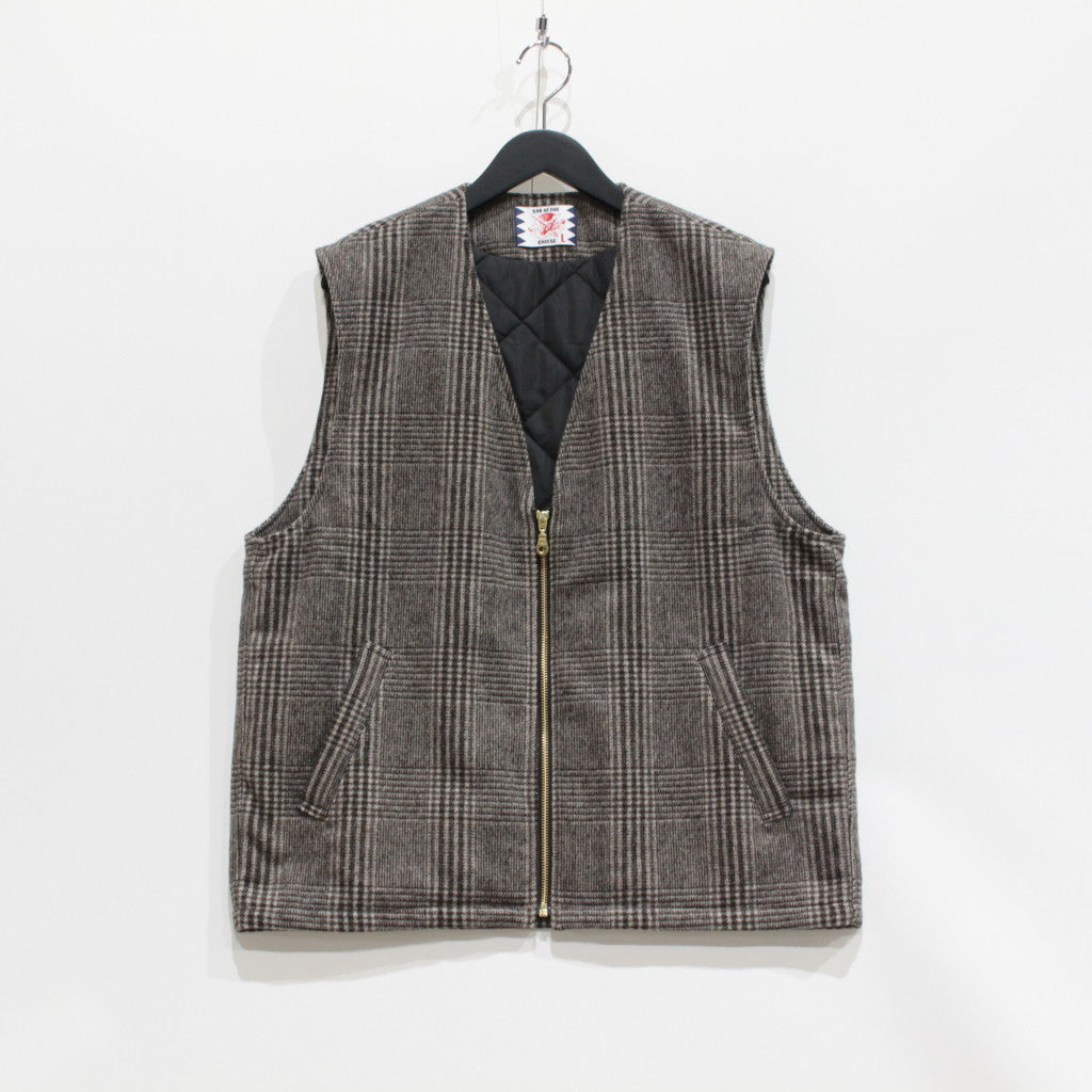 CHECK WOOL VEST #BLACK [SC2320-JK08]