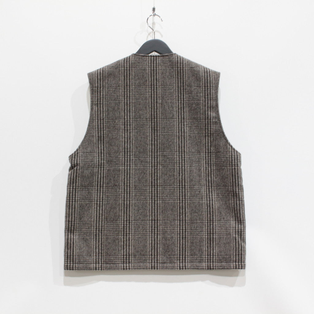 CHECK WOOL VEST #BLACK [SC2320-JK08]