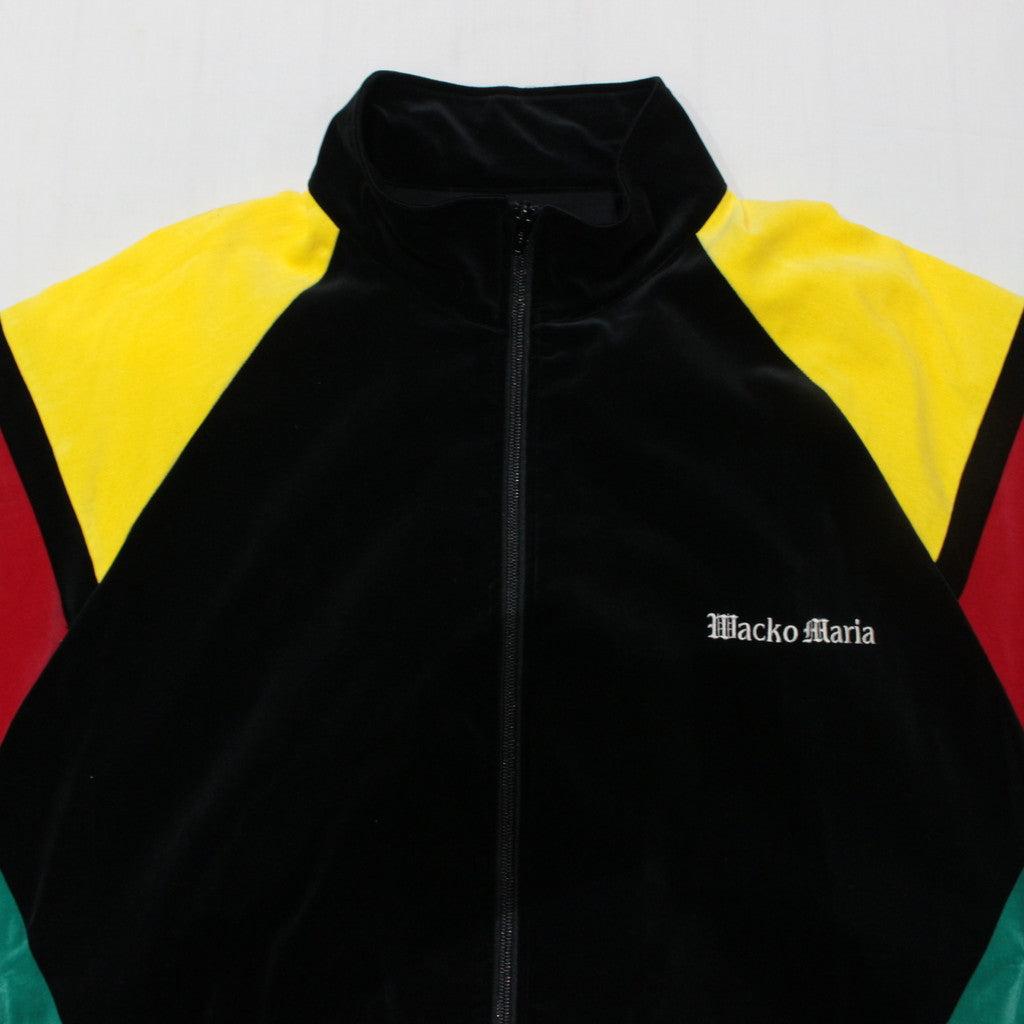 VELVETEEN TRACK JACKET #BLACK/GREEN [23FW-WMO-TJ06] - cocorozashi