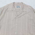 STRIPED OPEN COLLAR SHIRT L/S -TYPE 2- #BEIGE [23FW-WMS-OC06]