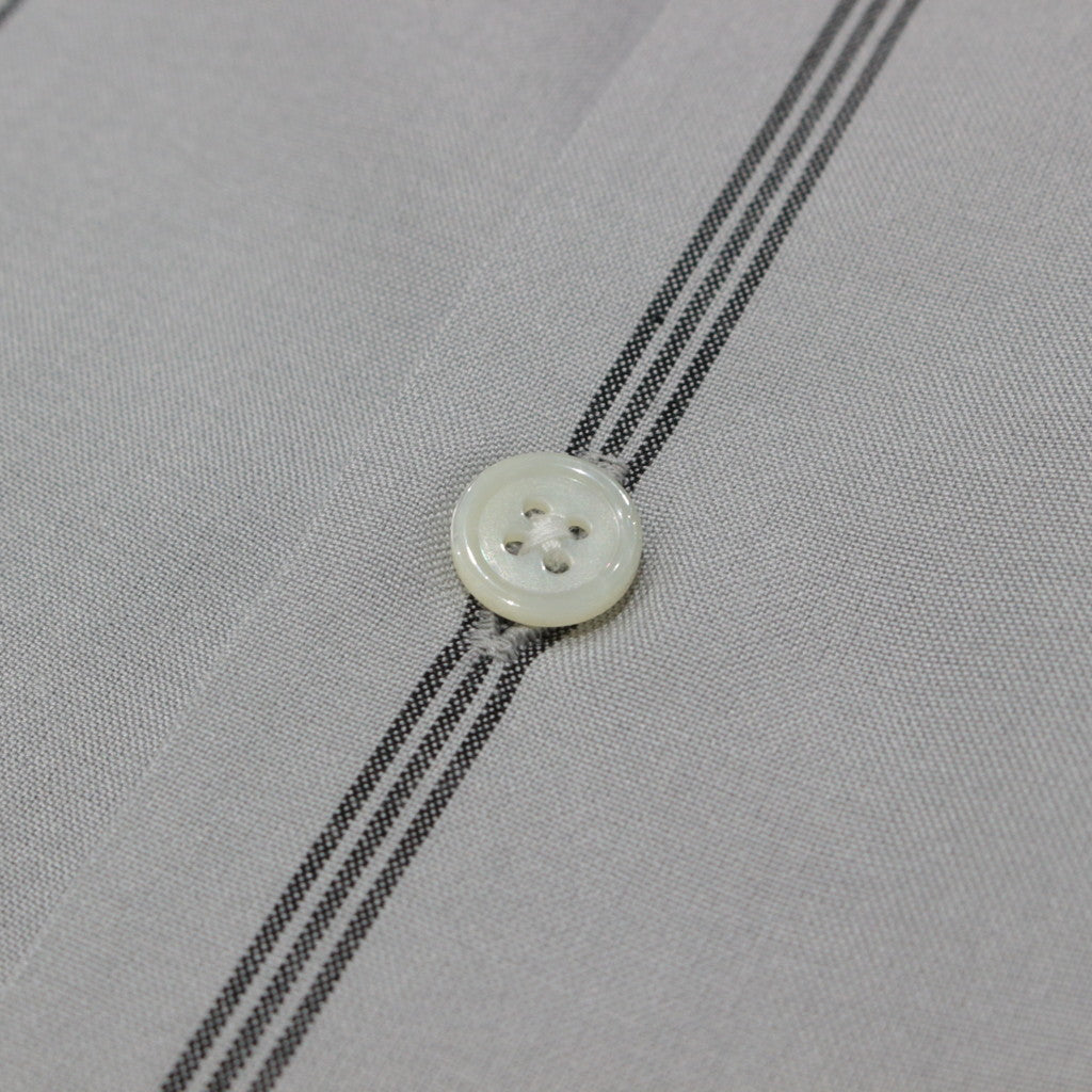 STRIPED OPEN COLLAR SHIRT L/S -TYPE 2- #GRAY [23FW-WMS-OC06]