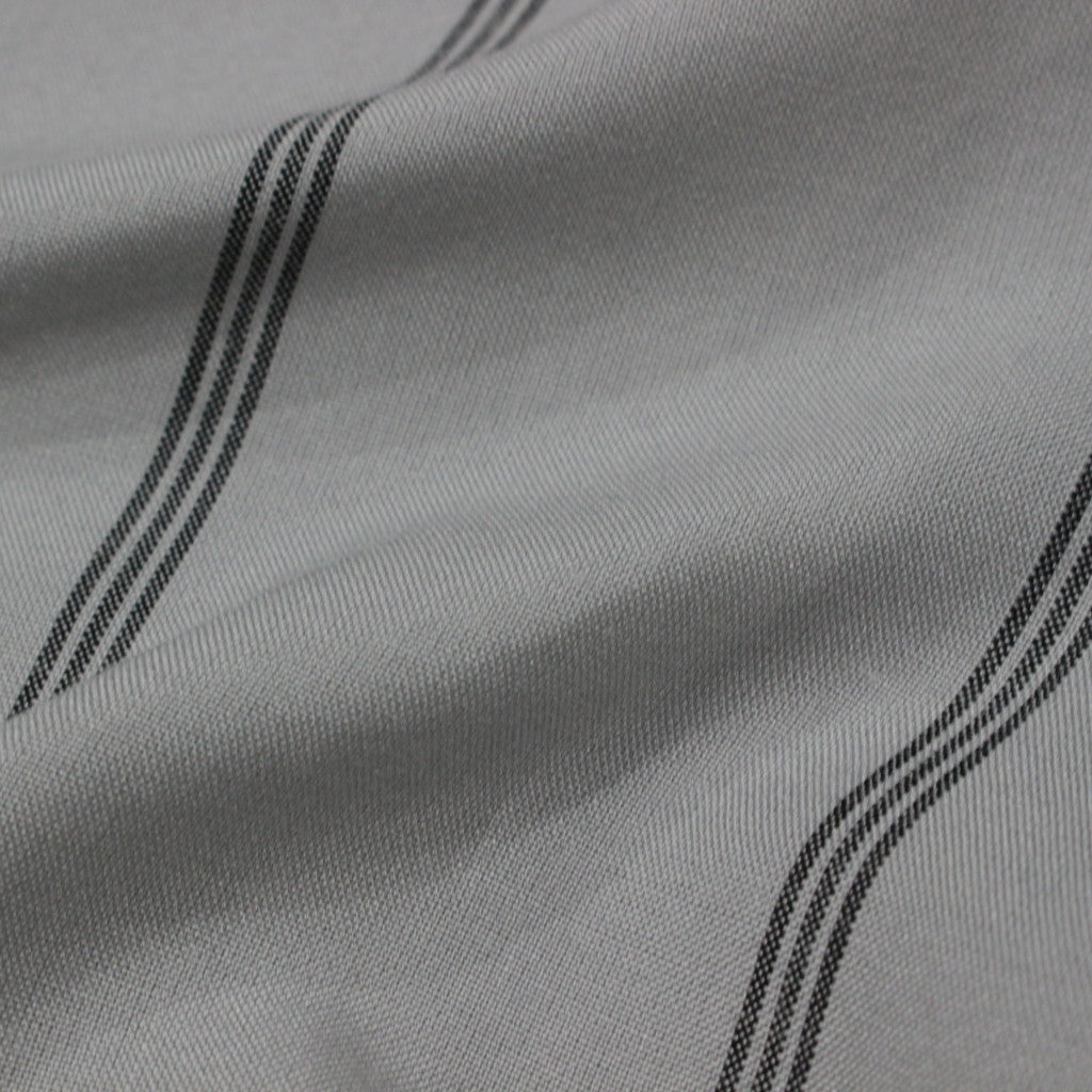 STRIPED OPEN COLLAR SHIRT L/S -TYPE 2- #GRAY [23FW-WMS-OC06]