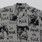 DEAD KENNEDYS | HAWAIIAN SHIRT L/S -TYPE 2- #GRAY [DEADKENNEDYS-WM-HI02]