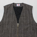 CHECK WOOL VEST #BLACK [SC2320-JK08]