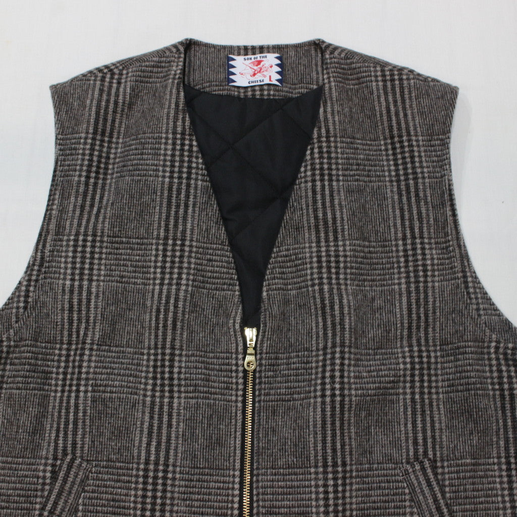CHECK WOOL VEST #BLACK [SC2320-JK08]