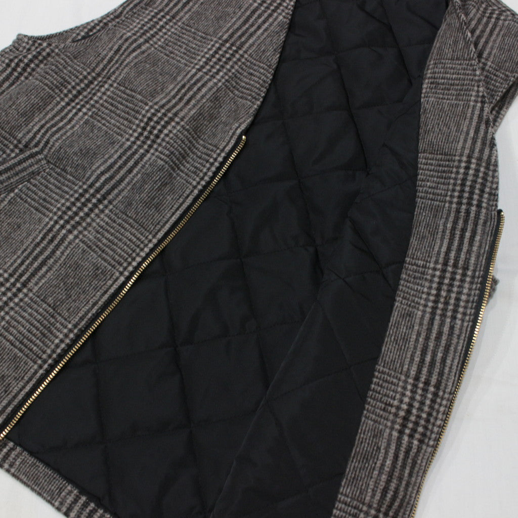 CHECK WOOL VEST #BLACK [SC2320-JK08]