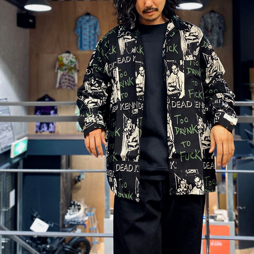 DEAD KENNEDYS | HAWAIIAN SHIRT L/S -TYPE 2- #BLACK [DEADKENNEDYS-WM-HI02]