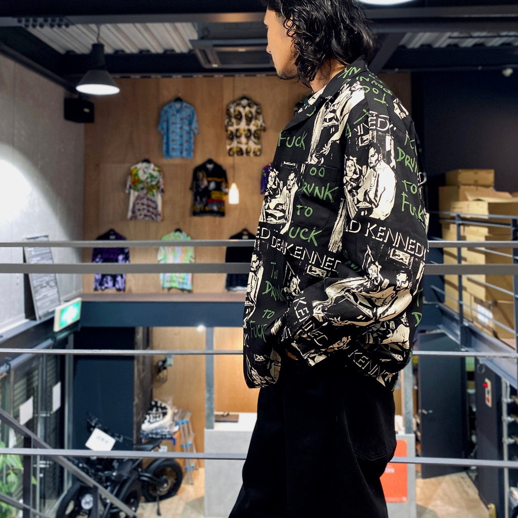 DEAD KENNEDYS | HAWAIIAN SHIRT L/S -TYPE 2- #BLACK [DEADKENNEDYS-WM-HI02]