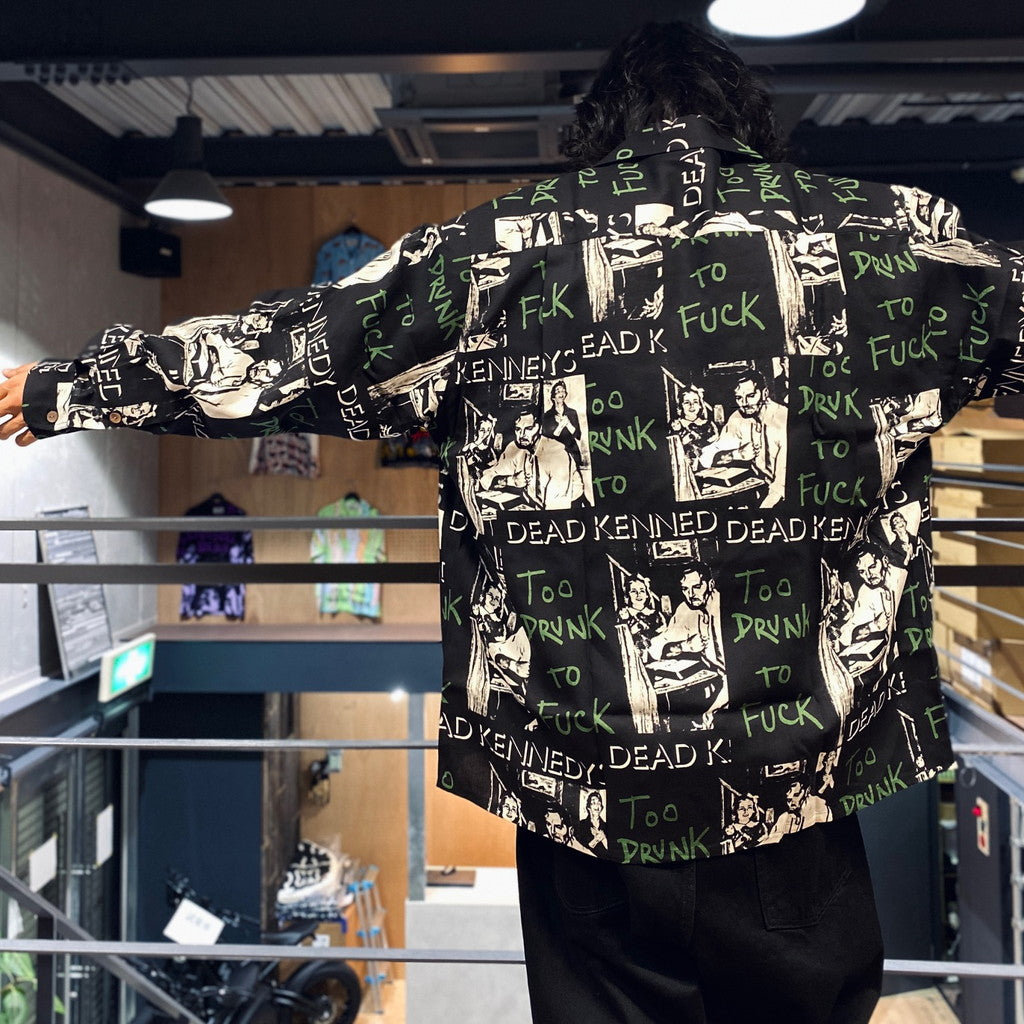 DEAD KENNEDYS | HAWAIIAN SHIRT L/S -TYPE 2- #BLACK [DEADKENNEDYS-WM-HI02]