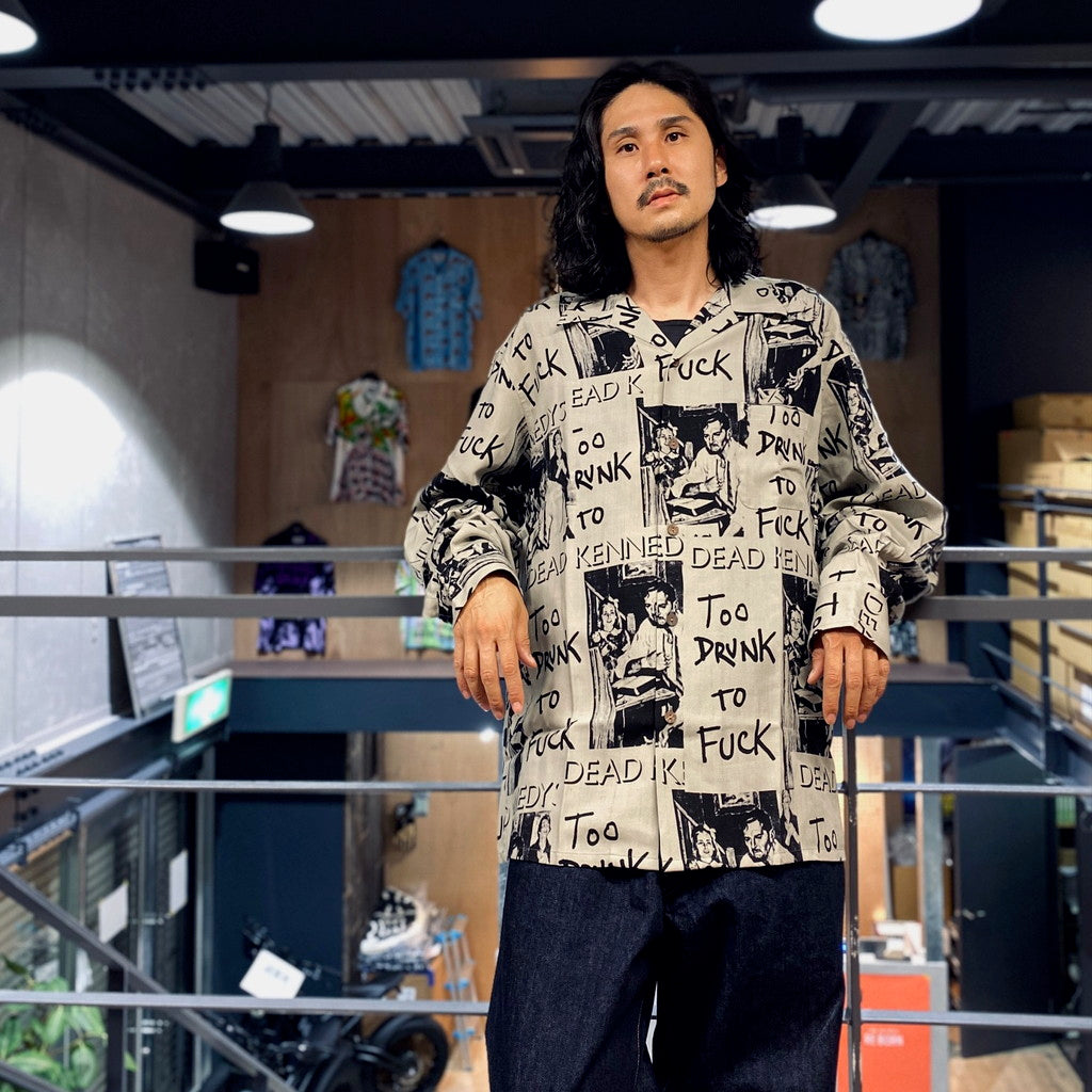 DEAD KENNEDYS | HAWAIIAN SHIRT L/S -TYPE 2- #GRAY [DEADKENNEDYS-WM-HI02]