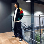 VELVETEEN TRACK JACKET #BLACK/GREEN [23FW-WMO-TJ06]