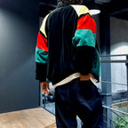 VELVETEEN TRACK JACKET #BLACK/GREEN [23FW-WMO-TJ06]