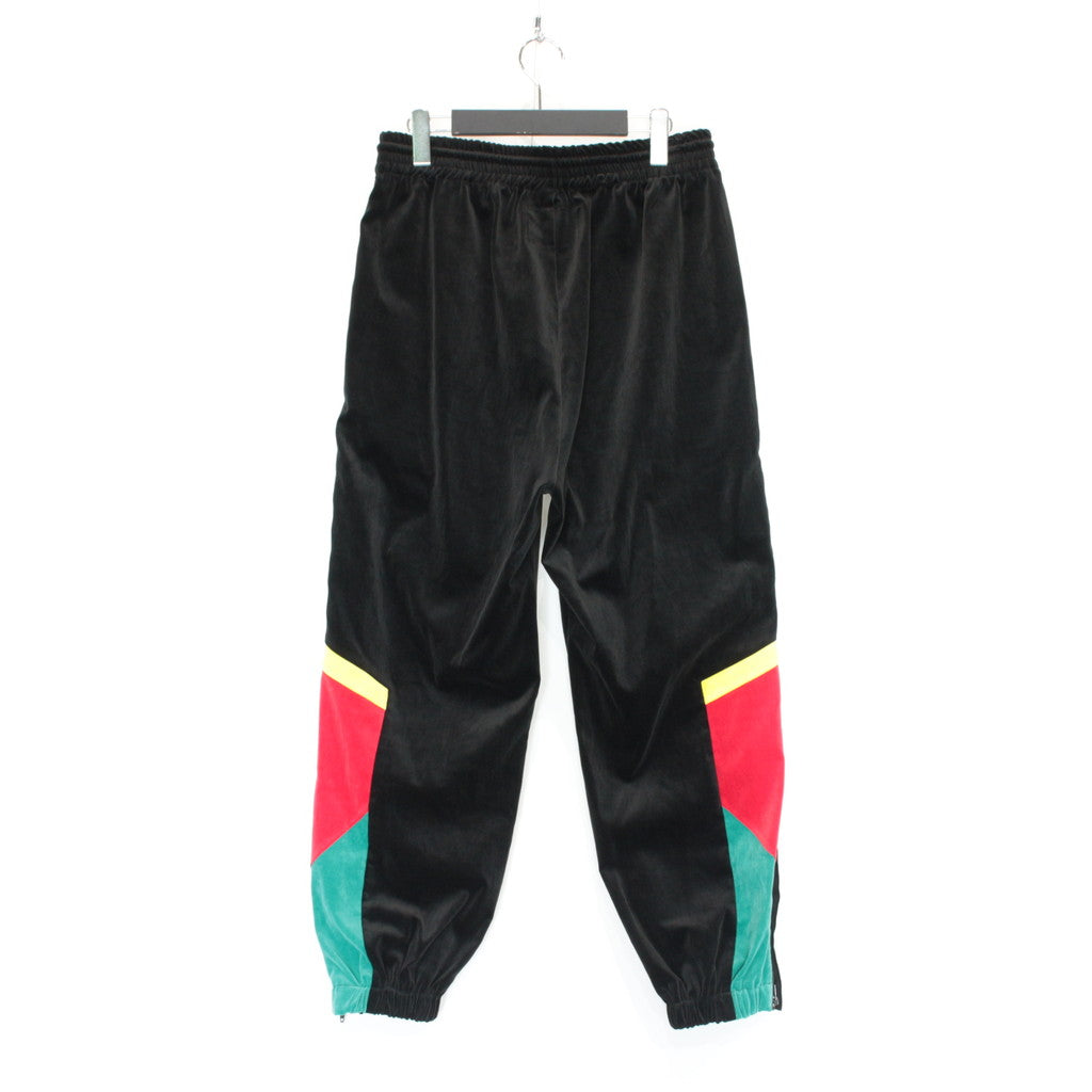 VELVETEEN TRACK PANTS #BLACK/GREEN [23FW-WMO-TP06]