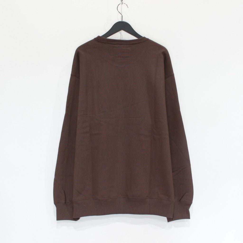 HEAVY WEIGHT CREW NECK SWEAT SHIRT -TYPE 1- #BROWN [23FW-WMC-SS02]