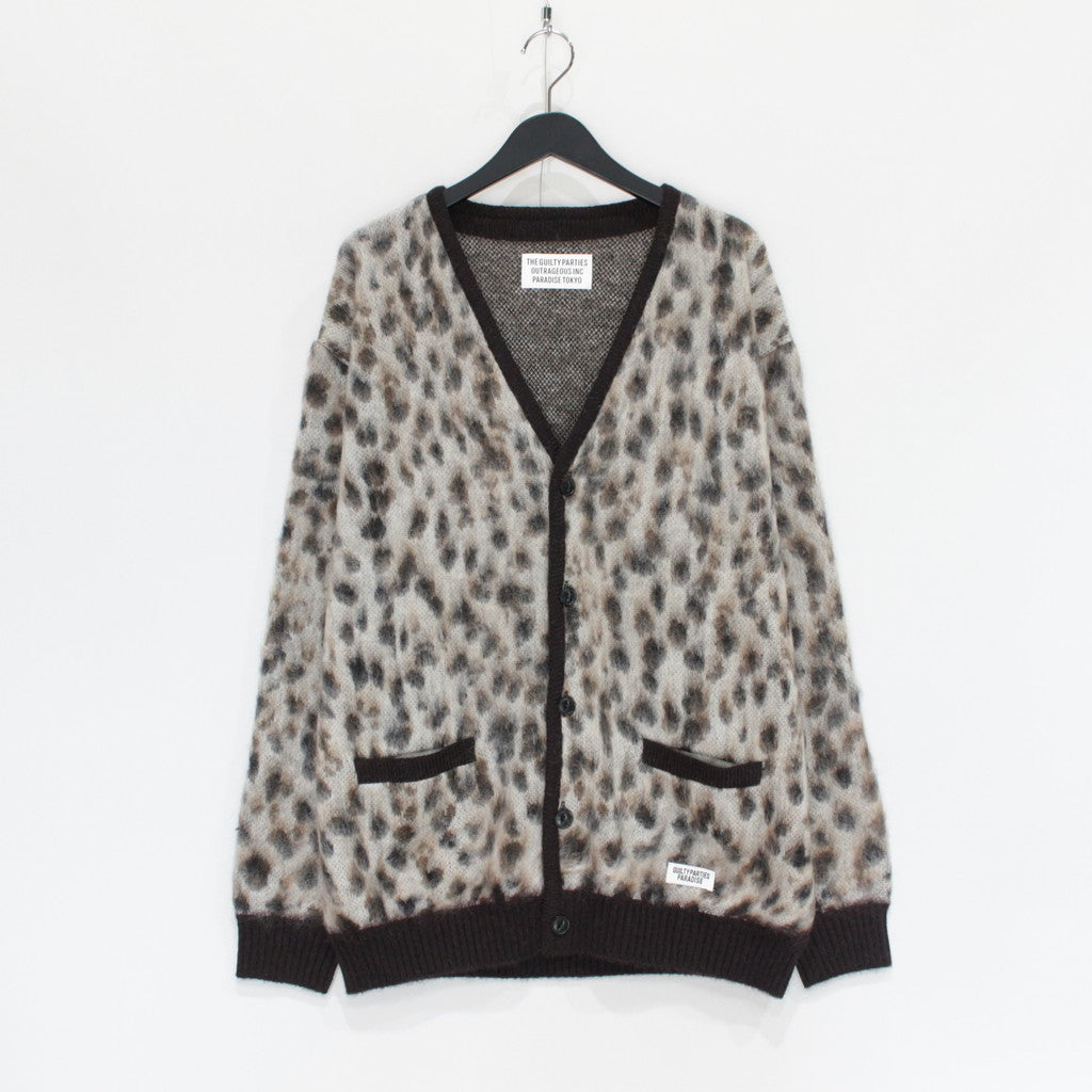 LEOPARD MOHAIR CARDIGAN -TYPE 1- #WHITE [23FW-WMK-KN13]