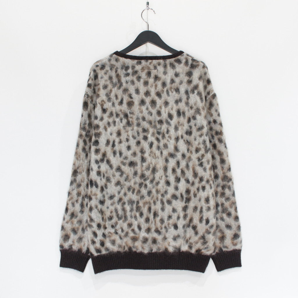 LEOPARD MOHAIR CARDIGAN -TYPE 1- #WHITE [23FW-WMK-KN13]