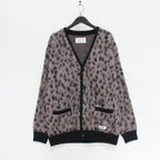 LEOPARD MOHAIR CARDIGAN -TYPE 1- #PURPLE [23FW-WMK-KN13]