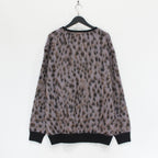 LEOPARD MOHAIR CARDIGAN -TYPE 1- #PURPLE [23FW-WMK-KN13]