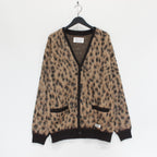 LEOPARD MOHAIR CARDIGAN -TYPE 1- #BEIGE [23FW-WMK-KN13]