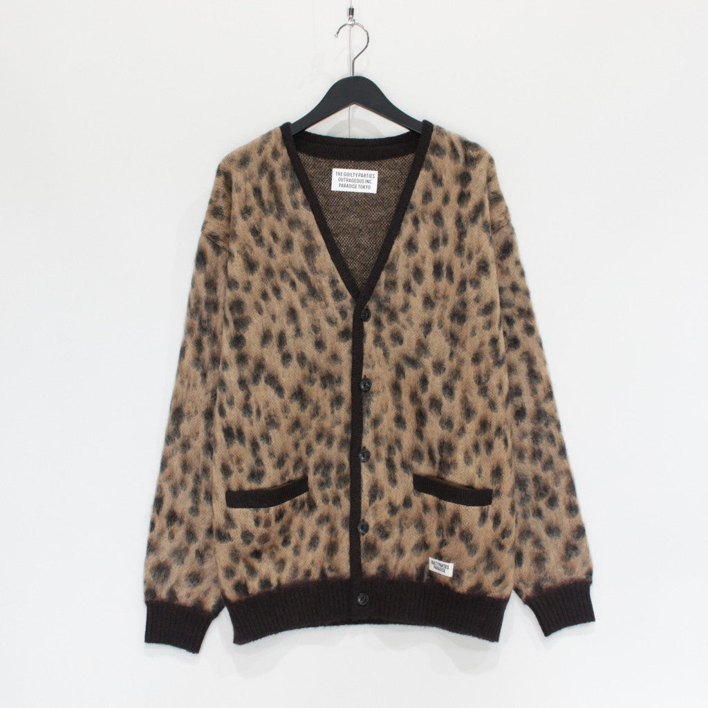 LEOPARD MOHAIR CARDIGAN -TYPE 1- #BEIGE [23FW-WMK-KN13]