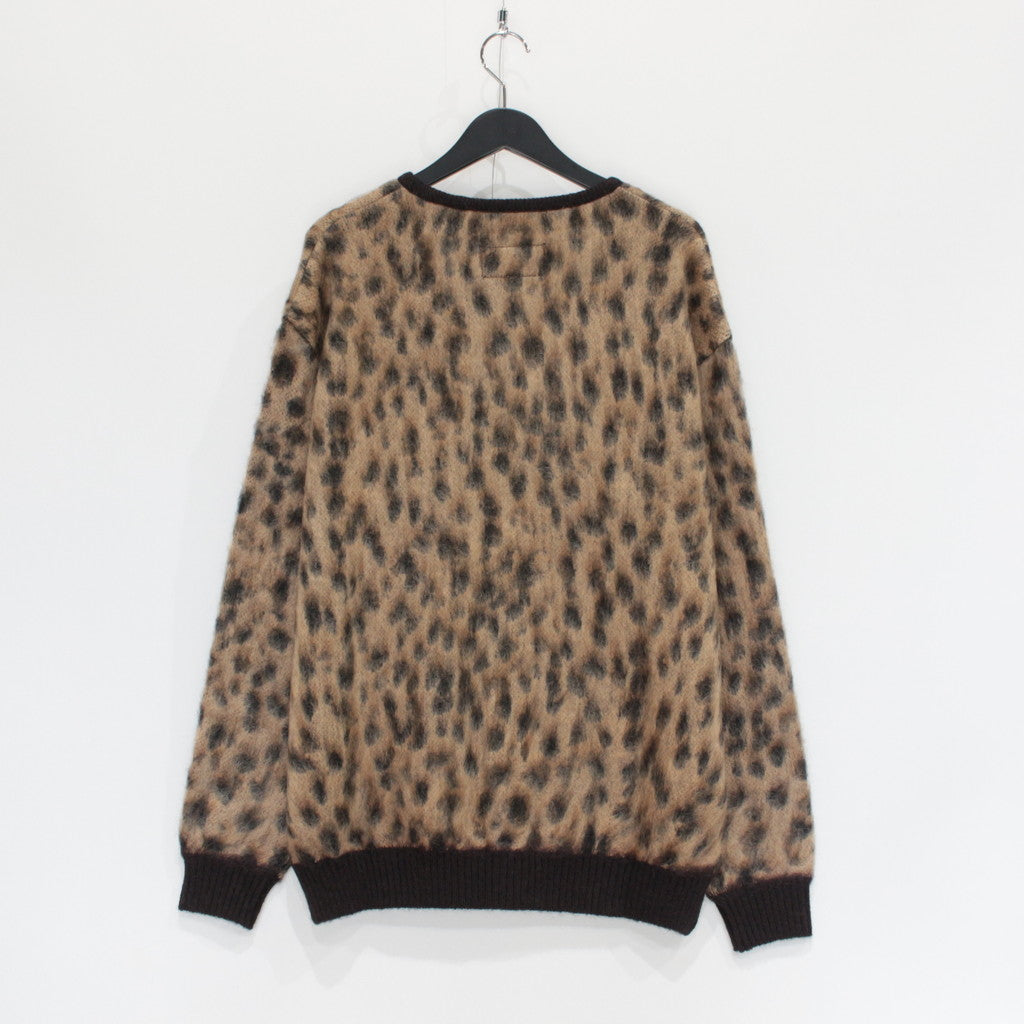 LEOPARD MOHAIR CARDIGAN -TYPE 1- #BEIGE [23FW-WMK-KN13]