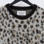 LEOPARD MOHAIR CREW NECK SWEATER -TYPE 1- #WHITE [23FW-WMK-KN12]