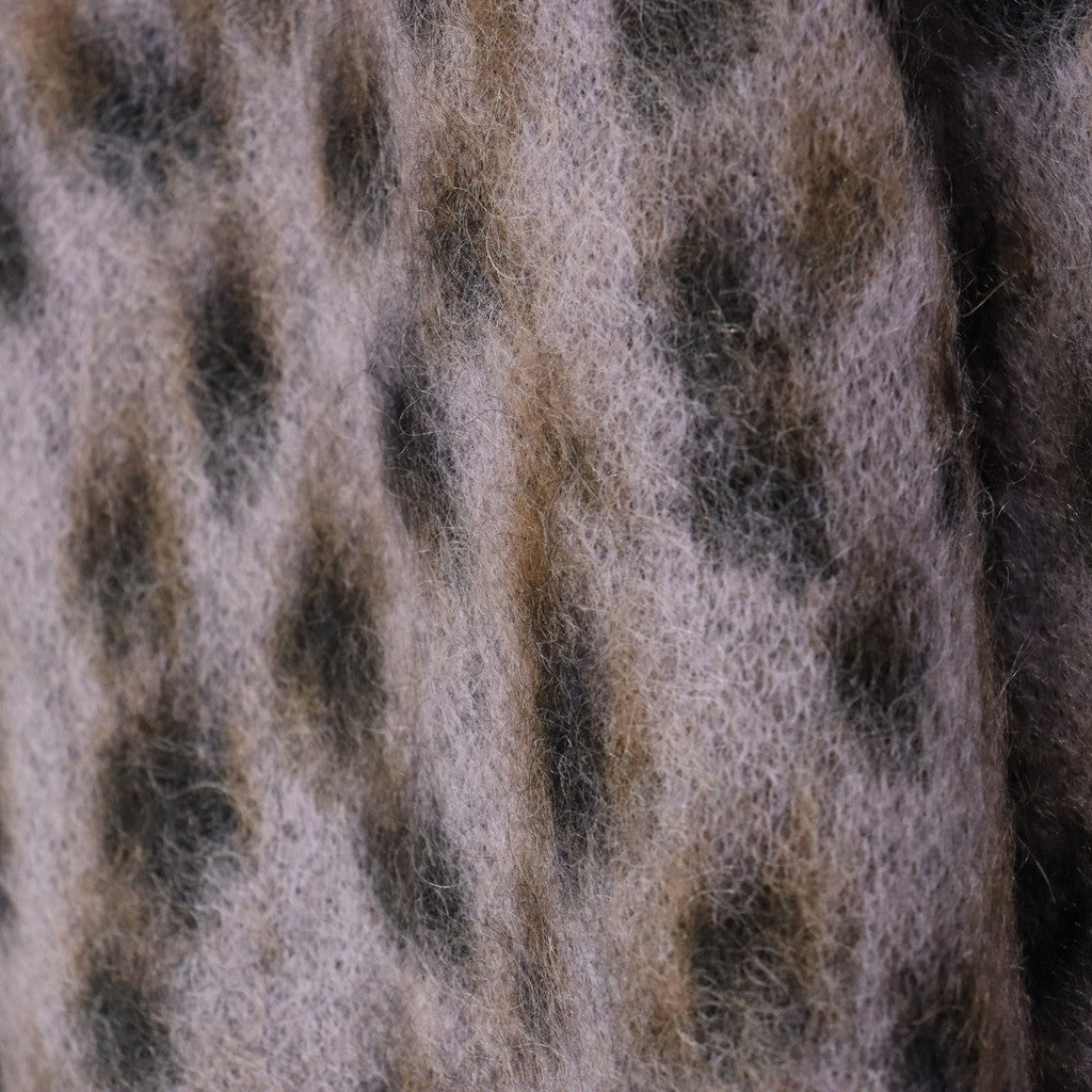 LEOPARD MOHAIR CREW NECK SWEATER -TYPE 1- #PURPLE [23FW-WMK-KN12]