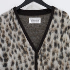 LEOPARD MOHAIR CARDIGAN -TYPE 1- #WHITE [23FW-WMK-KN13]