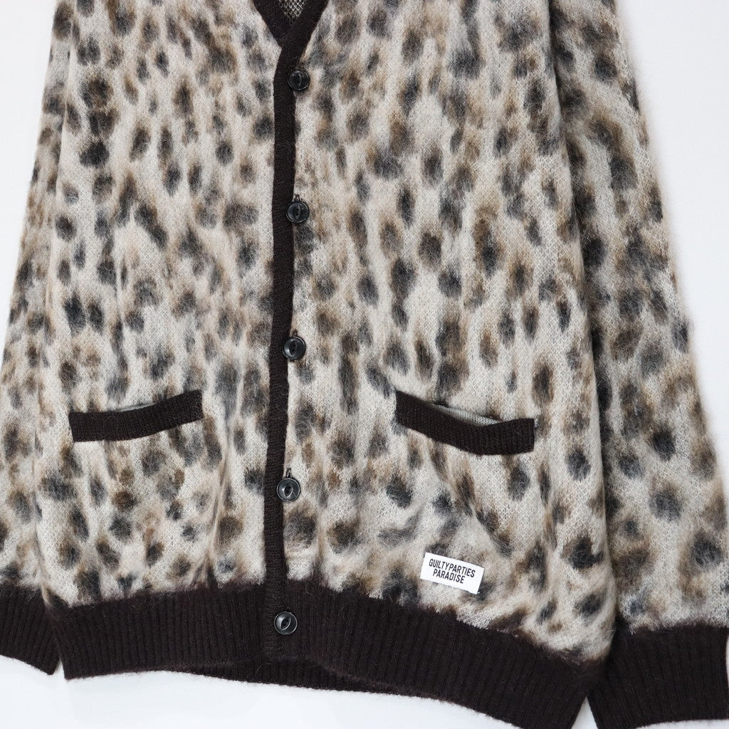 LEOPARD MOHAIR CARDIGAN -TYPE 1- #WHITE [23FW-WMK-KN13]