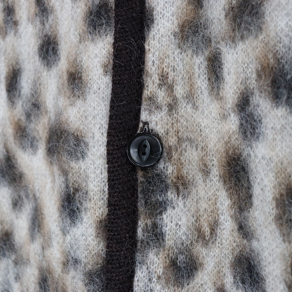 LEOPARD MOHAIR CARDIGAN -TYPE 1- #WHITE [23FW-WMK-KN13]