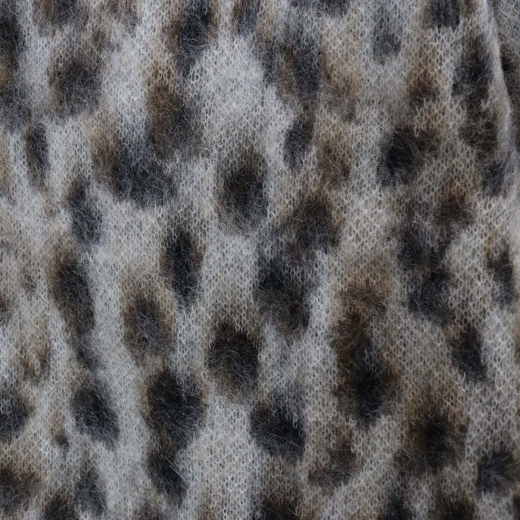 LEOPARD MOHAIR CARDIGAN -TYPE 1- #WHITE [23FW-WMK-KN13]