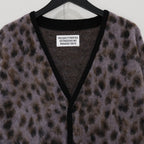 LEOPARD MOHAIR CARDIGAN -TYPE 1- #PURPLE [23FW-WMK-KN13]