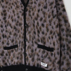 LEOPARD MOHAIR CARDIGAN -TYPE 1- #PURPLE [23FW-WMK-KN13]