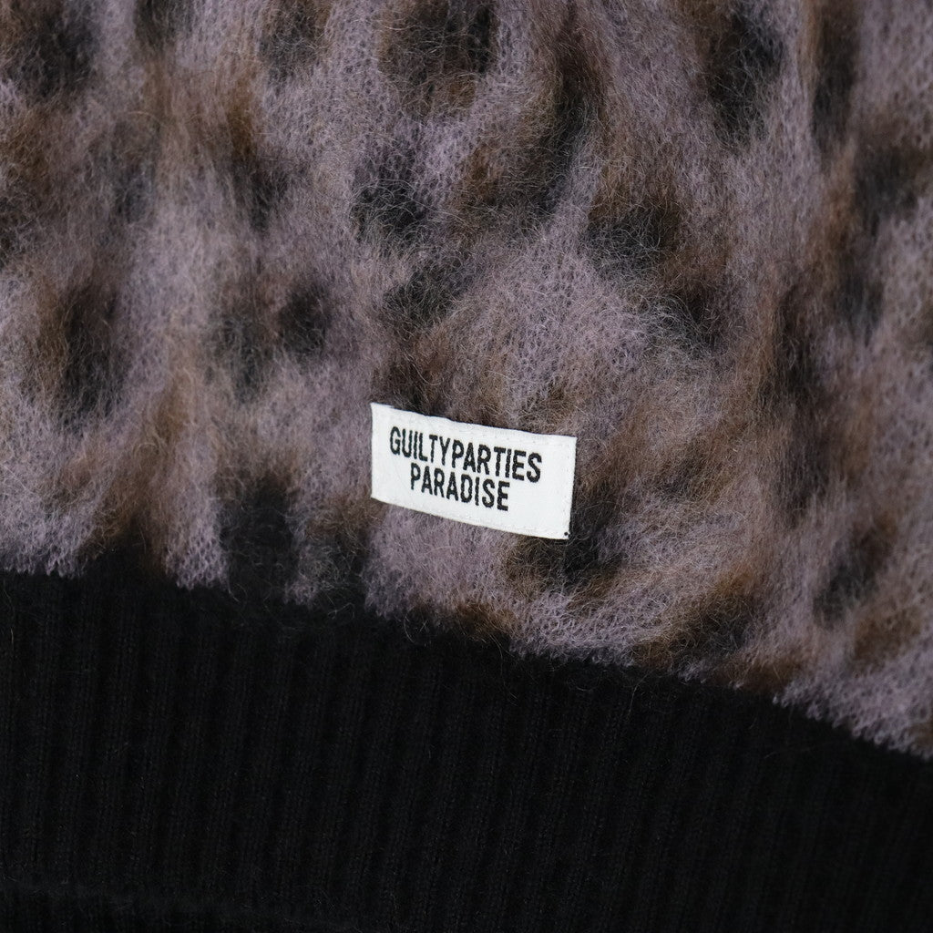 LEOPARD MOHAIR CARDIGAN -TYPE 1- #PURPLE [23FW-WMK-KN13]