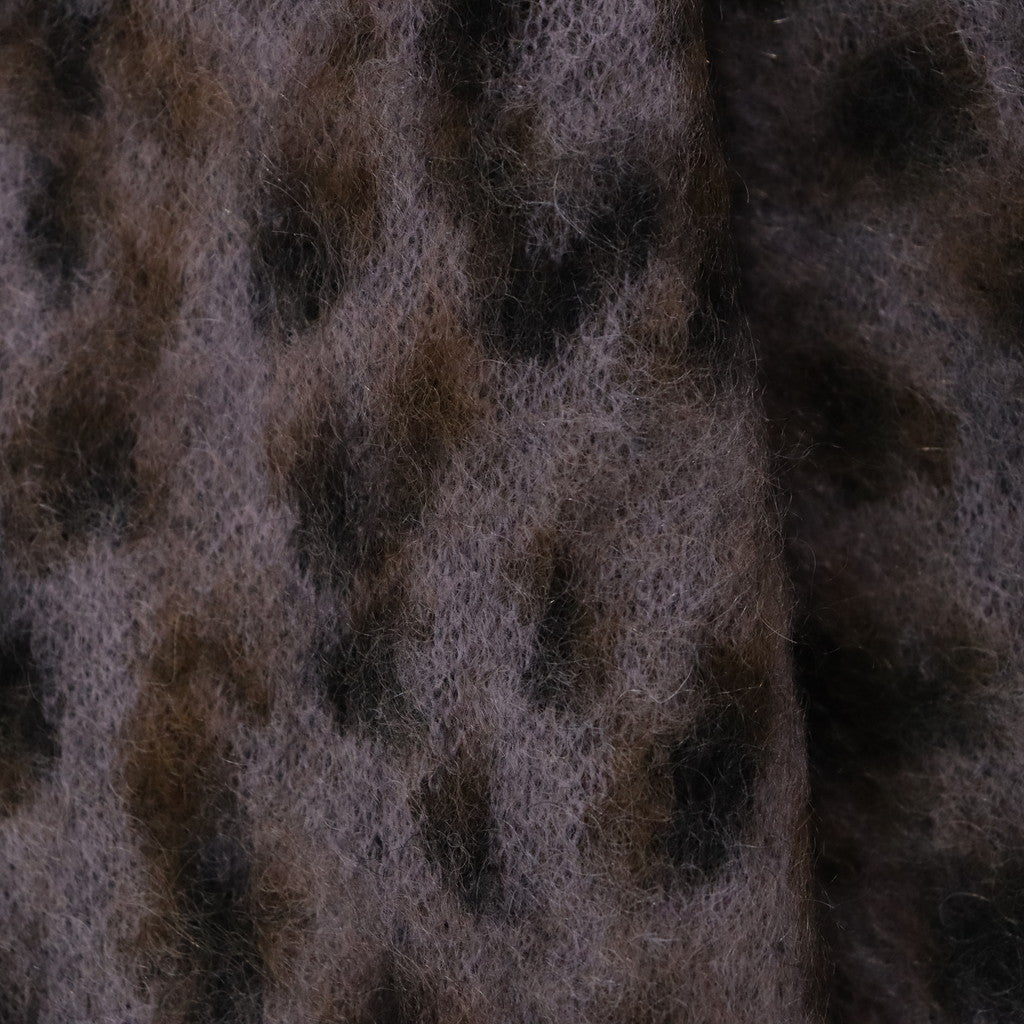 LEOPARD MOHAIR CARDIGAN -TYPE 1- #PURPLE [23FW-WMK-KN13]