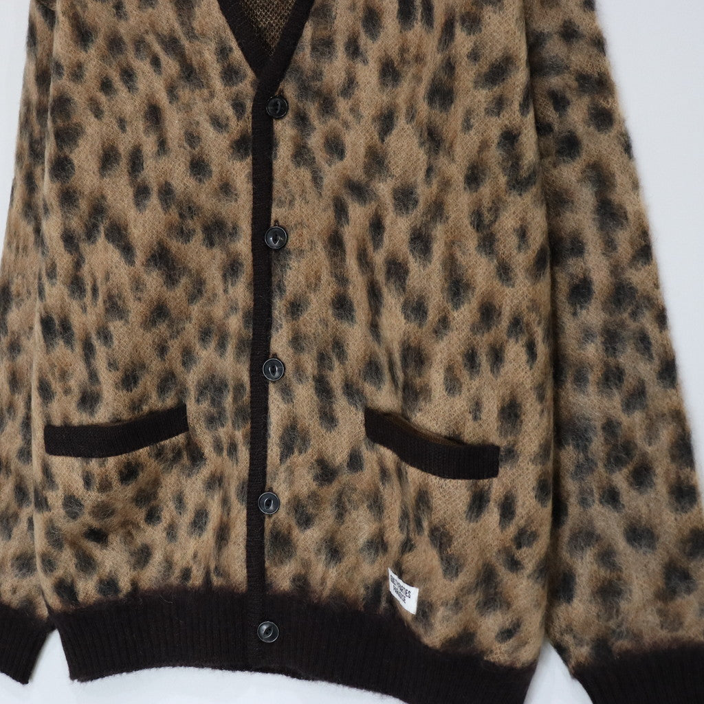LEOPARD MOHAIR CARDIGAN -TYPE 1- #BEIGE [23FW-WMK-KN13]