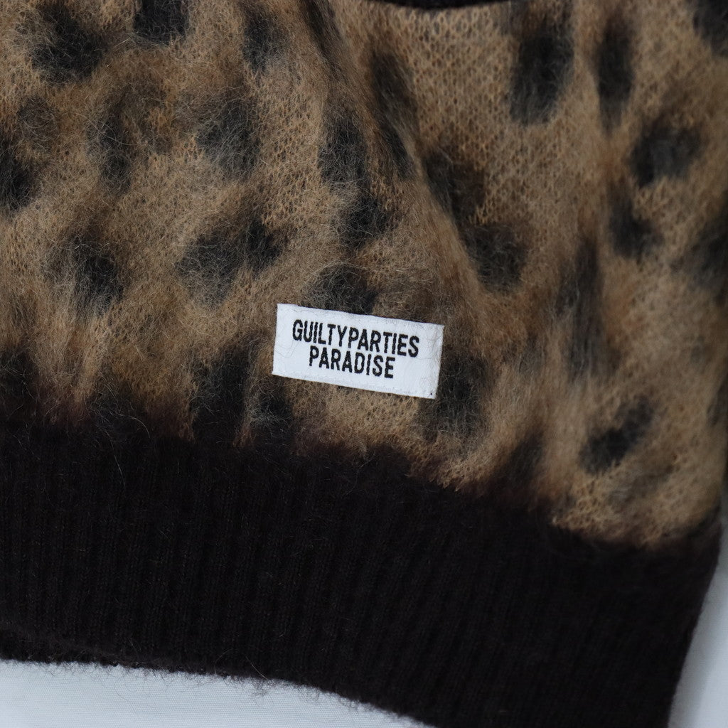 LEOPARD MOHAIR CARDIGAN -TYPE 1- #BEIGE [23FW-WMK-KN13]