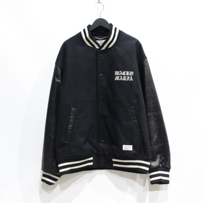 LEATHER VARSITY JACKET -B- -TYPE 2- #BLACK [23FW-WMO-BL07]