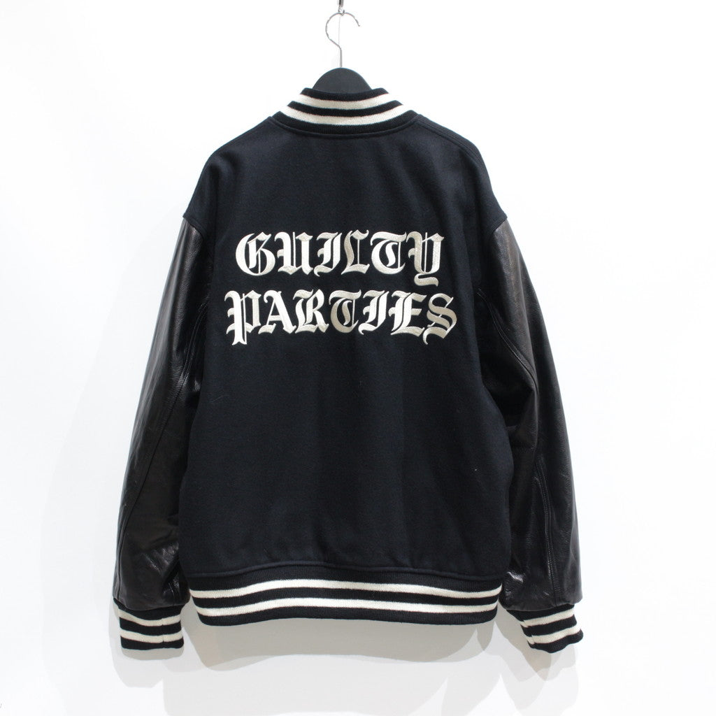 LEATHER VARSITY JACKET -B- -TYPE 2- #BLACK [23FW-WMO-BL07]