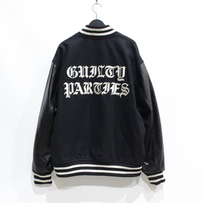 LEATHER VARSITY JACKET -B- -TYPE 2- #BLACK [23FW-WMO-BL07]