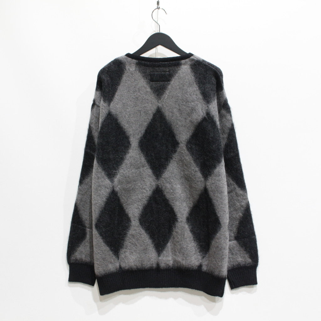 DIAMOND MOHAIR CARDIGAN #GRAY [23FW-WMK-KN19]