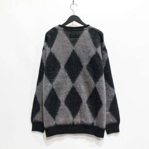 DIAMOND MOHAIR CARDIGAN #GRAY [23FW-WMK-KN19] - cocorozashi 三重県 