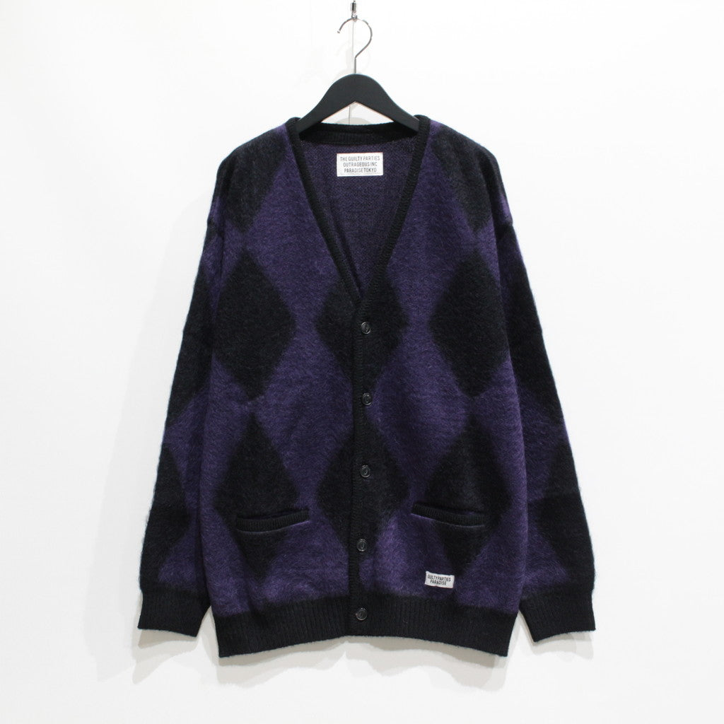 DIAMOND MOHAIR CARDIGAN #PURPLE [23FW-WMK-KN19]
