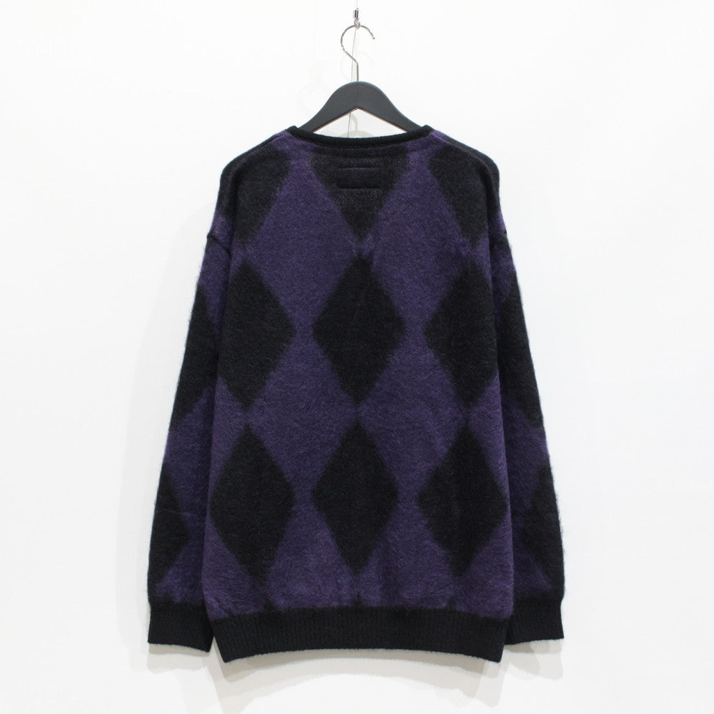 DIAMOND MOHAIR CARDIGAN #PURPLE [23FW-WMK-KN19]