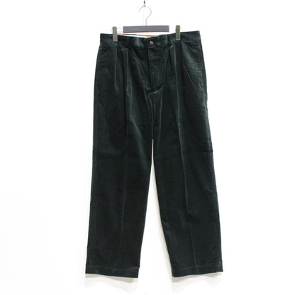 DOUBLE PLEATED CORDUROY TROUSERS #GREEN [23FW-WMP-PT02]