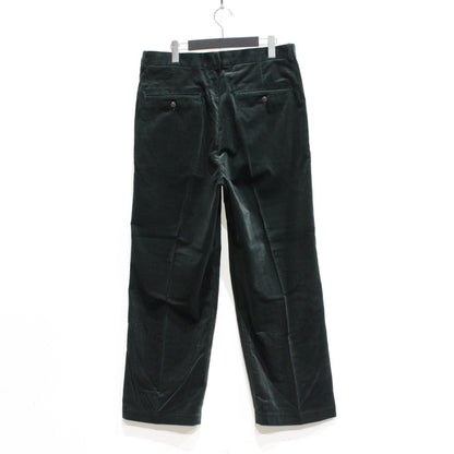 DOUBLE PLEATED CORDUROY TROUSERS #GREEN [23FW-WMP-PT02]