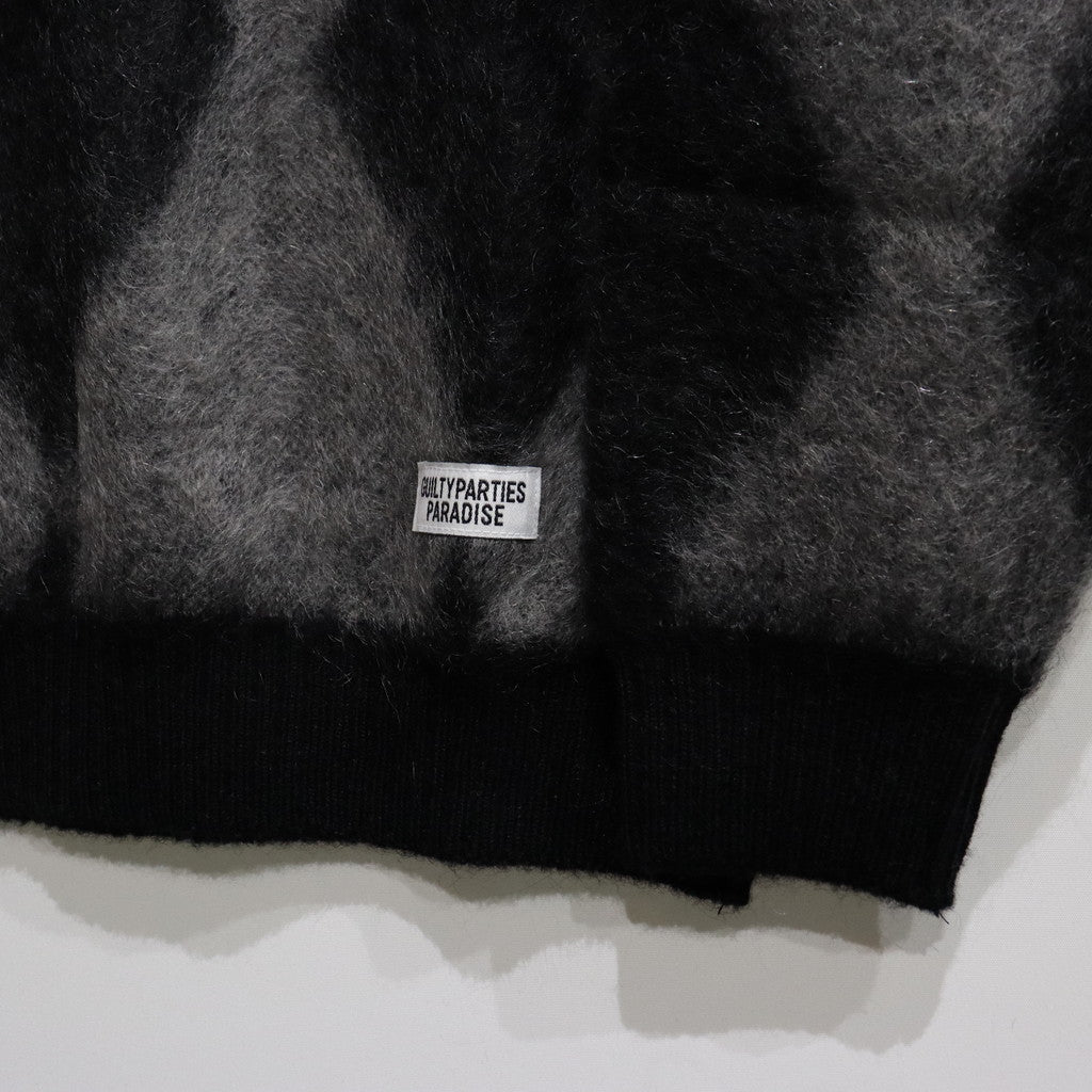 DIAMOND MOHAIR CREW NECK SWEATER #GRAY [23FW-WMK-KN18]